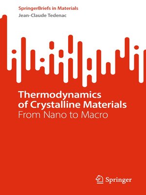 cover image of Thermodynamics of Crystalline Materials